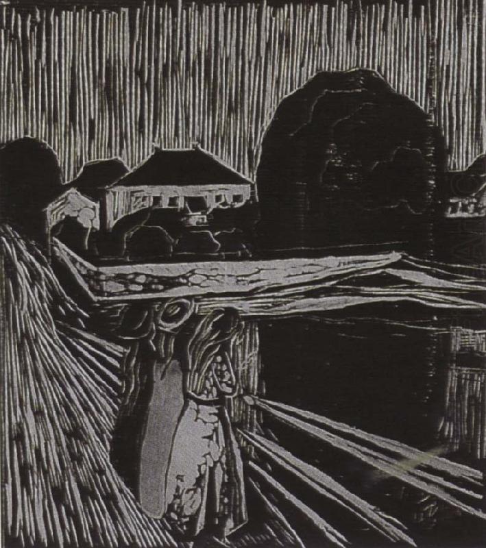 Edvard Munch Girl on the bridge